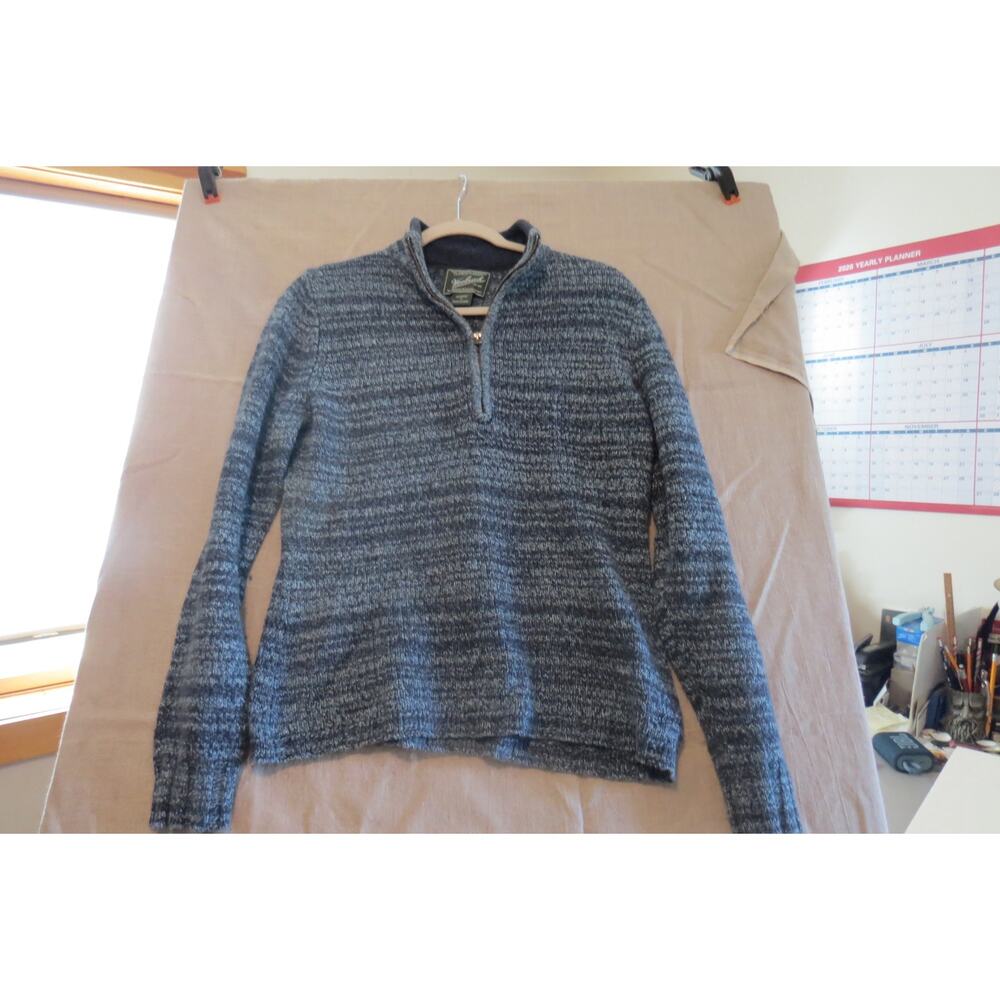 Woolrich Women’s Small Blue Heather 1/4 Zip Knit Sweater